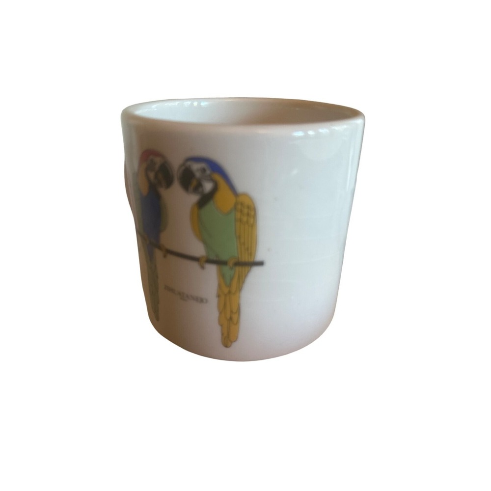 Munoz Zihuatanejo Multicolor Parrot Tropical Bird Ceramic Mug Cup - Picture 2 of 5